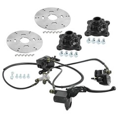 Front Hydraulic Disc Brake Caliper Rotor Wheel Hub for Go Kart ATV Quad Golf US