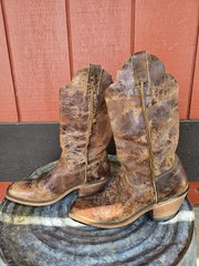 Justin BRL122 Women’s Brown Leather Western Cowboy Boots US Size 7