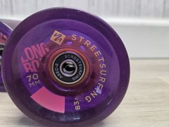 Longboard Cruiser Wheels Lot of 4 Street Surfing 70mm 83A Ascot Drifting Black