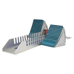 Adjustable Track Starting Blocks Aluminum Alloy Rail Rubber Pedals Silver/Blue