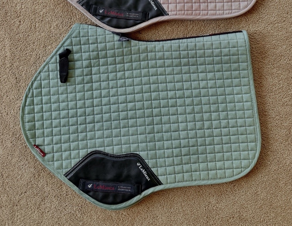 LeMieux Large CC Close Contact Suede Saddle Pad Sage Discontinued Color