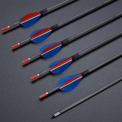 31″ PURE Carbon Arrows ID4.2mm SP500-1200 Fixed Tips for Bow Target Practice