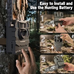 2 Pack Reveal Battery Pack for Tactacam Trail Camera, Rechargeable Lipo Lithium
