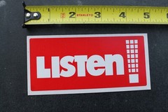 Listen Skateboard 411 On Video Magazine Red Z29B Vintage Skateboarding STICKER
