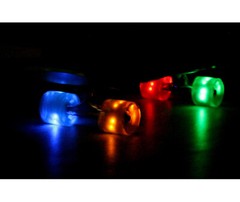 LED Skateboard Wheels 60MM BLUE Glow Cruiser Longboard LIGHTS + ABEC 9 BEARINGS