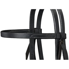 Harness leather Browband Headstall – Quick Change Ends – Black or Brown