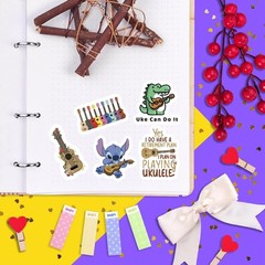 100Pcs Ukulele Stickers for Water Bottle and Laptop – Ukulele Party Supplies …