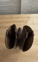 Ariat Heritage Western R-Toe Distressed Brown Leather Cowboy Boots Men’s 8.5D