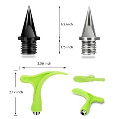 Nuolifee 1/2 Inch Track Spikes, 120 Pcs 12.7mm Alloy Steel Shoe Spikes Replac…