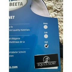 WeatherBeeta Prime Ombre Ear Bonnet Fly Veil Black Silver Ombre Full Size NWT