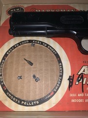Vintage Marksman Repeater .177 BB, Darts Cal Air Pistol W/ Original Box, Manual