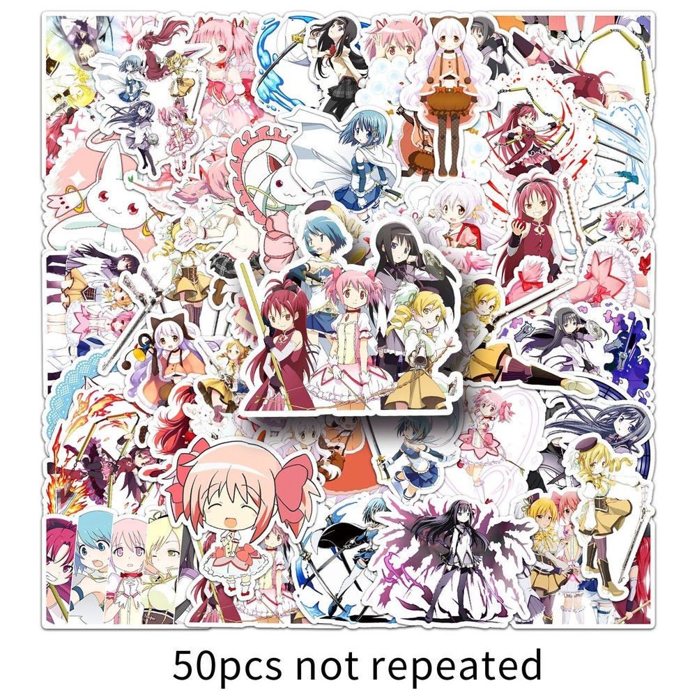 Mix 10/50 PCs Puella Magi Madoka Magica Anime Luggage Doodle Car Gift Stickers