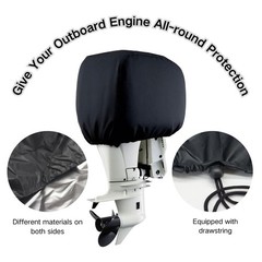 Boat Marine Outboard Engine Cover for Mercury Lightweight: 100-150HP, black