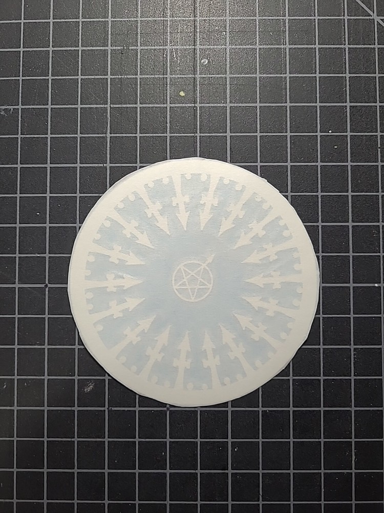 4.25″ Gloss Round Vinyl. Iron Mars Diecut Oracal 651 Custom New