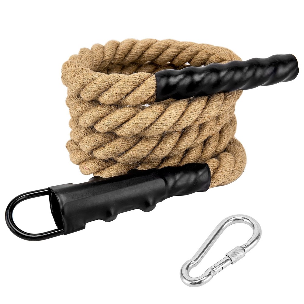 GDHSWJ Gym Climbing Rope, Indoor Outdoor Ropes – Flaxen