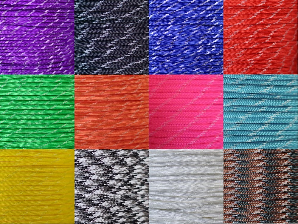 Glow in the Dark 550 Type III 7 Strand Paracord Parachute Cord 10′ 25′ 50′ 100′