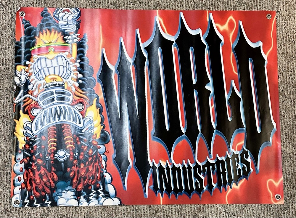 Vintage 1990/2000 World Industries Road Rage SKATEBOARD Poster Banner Sign Mint!
