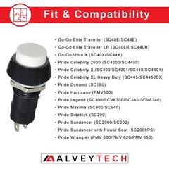 White Horn Button – For Go-Go and Pride Mobility Scooters
