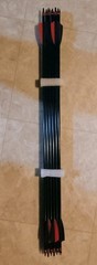 6 Fiberglass 30″ Inch Arrows for Outdoor Target Practice Training Red Black