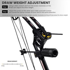 Archery Ready to Hunt Compound Bow Package for Adults ＆Teens,0-70 Lbs,Adjustable