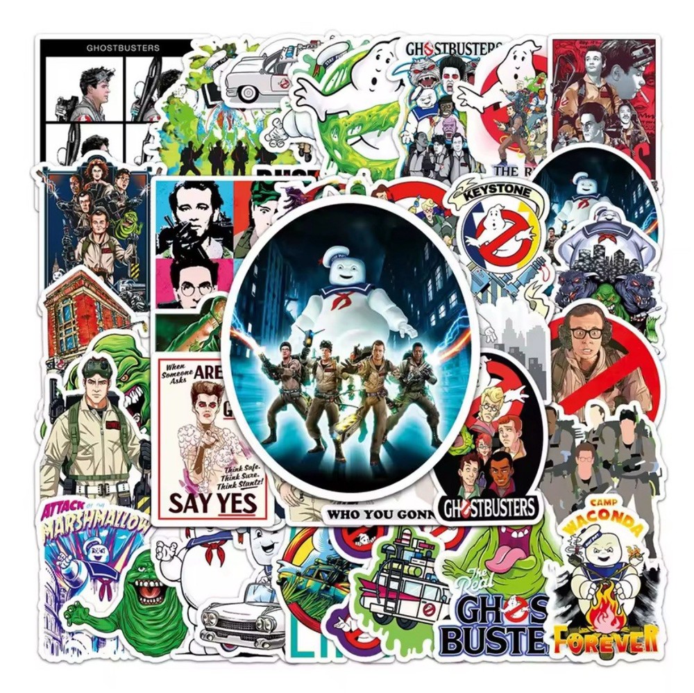 25 Piece Mix Lot 2” The Real Ghostbusters Stickers, Random Mix, Vinyl, Decals