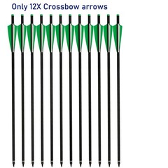 20″ Carbon Crossbow Arrows Crossbow Bolts 3X Lighted Nocks Archery Bow Shooting