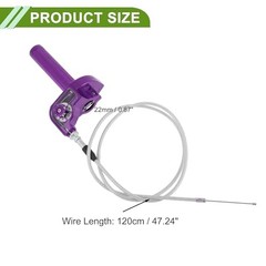 22mm Throttle with 120cm White Throttle Cable CNC Aluminum Alloy Motorcycle