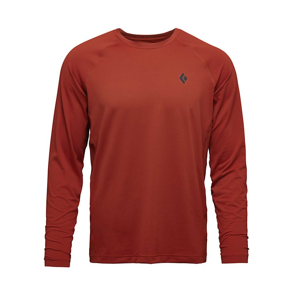 Black Diamond Alpenglow Long Sleeve Crew Men Lightweight Shirt Burnt Sienna