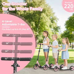 Kick Scooter for Kids 5-12, Teens, Adults, CPSC Certified Foldable Lightweight S