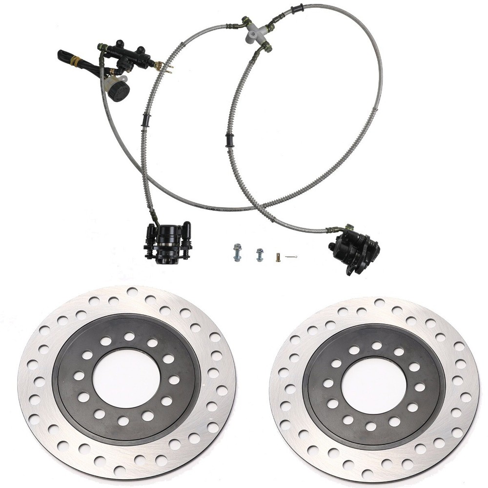 Go kart Rear Hydraulic Brake Caliper Cylinder Rotor Kit ATV Go Cart Trike Quad