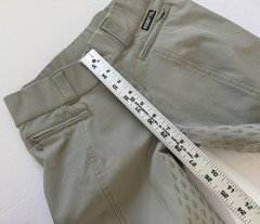 Kerrits Affinity Ice Fil Full Seat Breech XS Sand Light Green Silicone Grip Hors