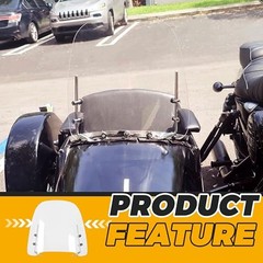 Universal Scooter Windshield 14.3″x16.5″ Compatible with Yamaha Honda 125cc