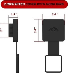 Adapter Receiver Fits for 4 x 4 inches RV Bumper Square Hitch Receiver 2 inch