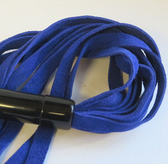 Flogger 20.5″ Royal Blue Suede Lash Flogger Black Rubber Handle 12 Lash Flogger