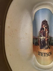 4X Stetson Cowboy Beige-Tan Feather Hatband Size 6 3/4