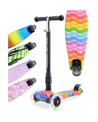 Big Fold | Three Wheel Scooter for Children Ages 5-10 Years | LED Wheels with…