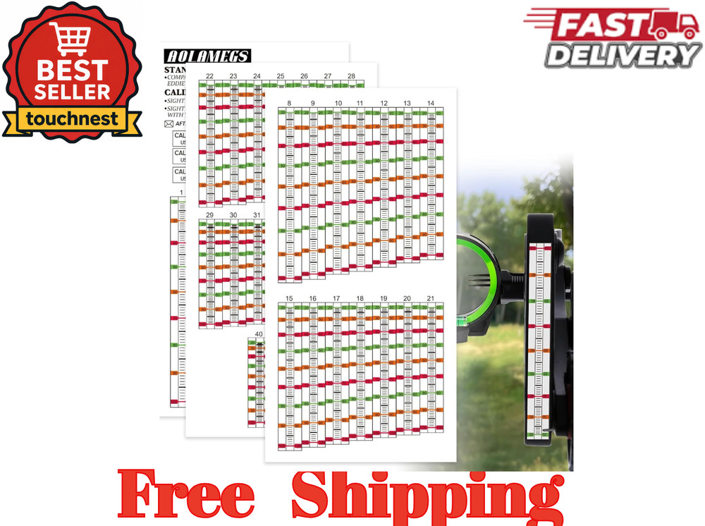 AOLAMEGS Archery Sight Tape, Weatherproof Bow Sight Tapes and Calibration Tapes,