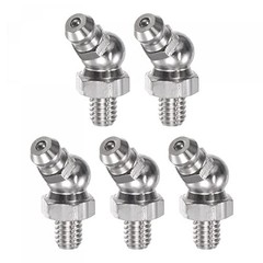 201 Stainless Steel 45 Degree Grease Fitting Thread Hydraulic Grease M6 x 1mm