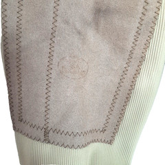 Devon Aire Ribbed Leather Equestrian Riding Breeches Pants Women Size 28 Beige