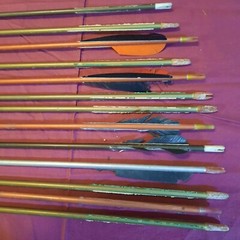 13 Vintage Metal Arrow Shafts, 5/16″ , 30″ – 32″ Long