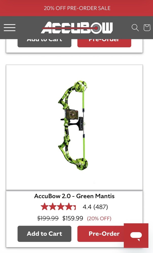 AccuBow 2.0 Archery Training System Green Mantis Virtual Archery