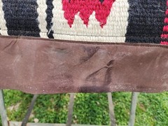 Showman Western Saddle Pad Wool/felt & Fleece 32 X 34 Black & Red EUC
