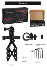 TX1550 Compound Bow Sight 4X 6X 8X Lens 5-Pin 0.019» Optical Fiber Bow Hunting