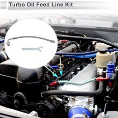 AN3 Turbo Oil Feed Line Kit 6″ Pressure Remote – Oil Drain 6″