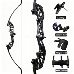 30/40Lbs Takedown Bow 53» Straight Draw Bow Aluminium Alloy Riser Right Hands
