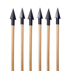 AMEYXGS 6/12pcs 8mm Diameter Metal Traditional Broadheads Archery Glue on Arr…