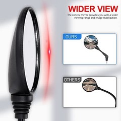 Motorcycle Mirrors with 7/8″ Handlebar Mount, ATV Mirrors Compatible with ATV