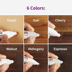 Exact Match Wood Furniture & Floor Repair Markers, 6 Count, Brown (Pack of 1)