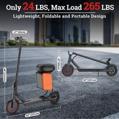 LADPED Electric Scooter with Seat for Adults 31KM/H Folding Commuter E-Scooter