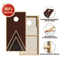 Cornhole Boards Set Regulation Size 4×2/3x2ft 2 Boards 8 Bean Bags Outdoor Game